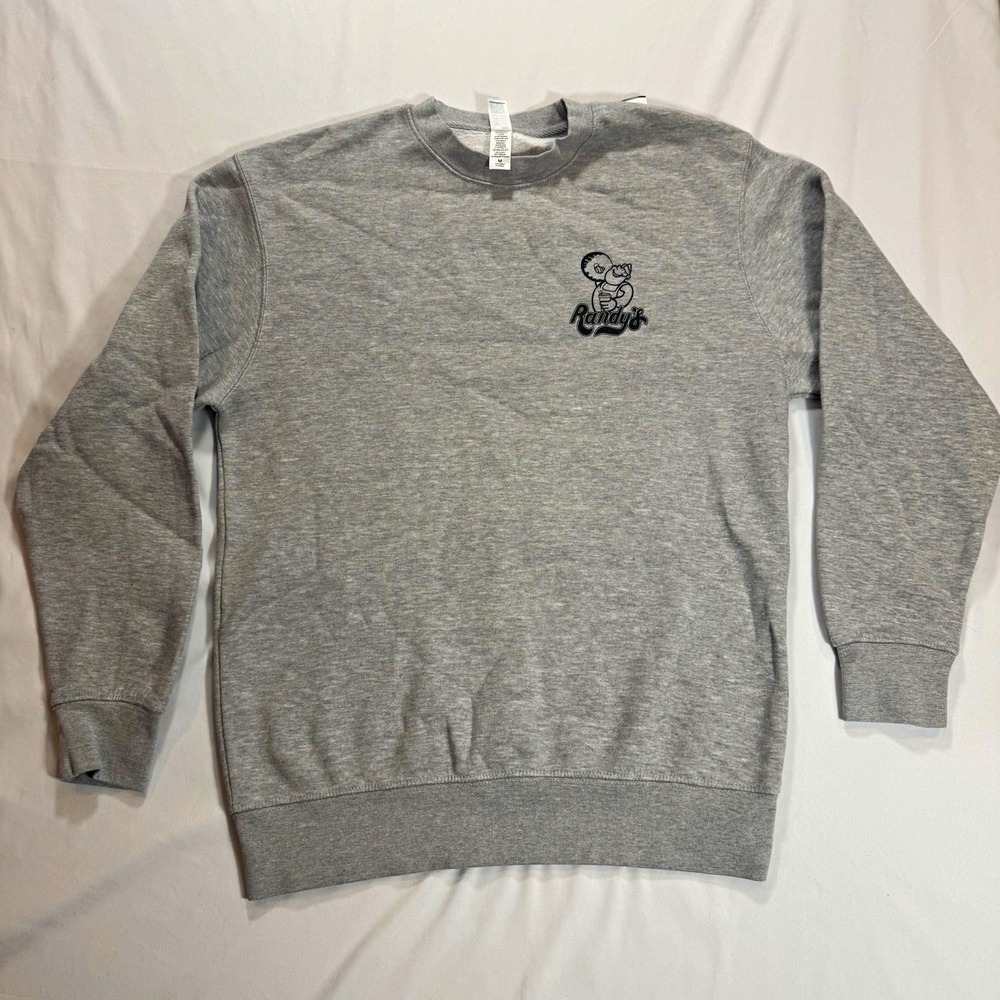 Lane Seven Men's Gray Crewneck Fleece Randy's Doughnuts Pullover Sweatshirt M